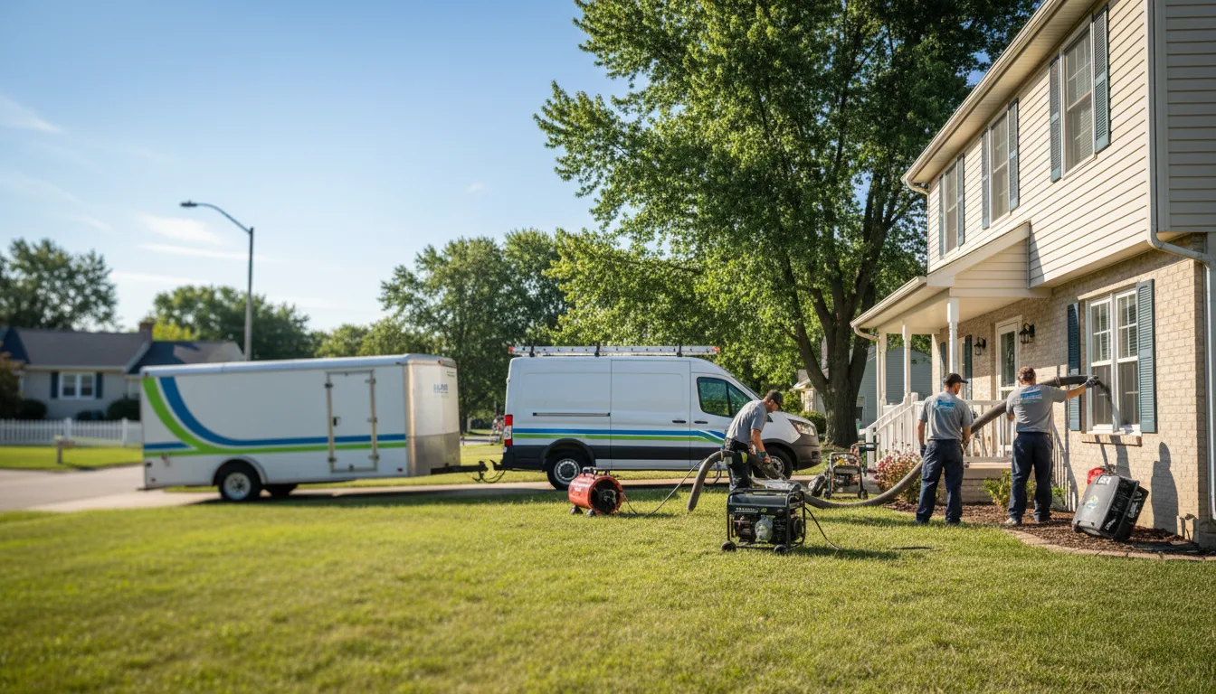 Flooded Basement Restoration And Cleanup With Repair in New Holland, IL near me